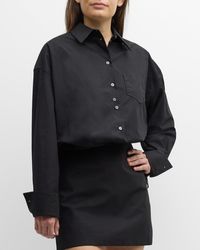 Interior - Tutto Long-Sleeve Mini Shirtdress - Lyst