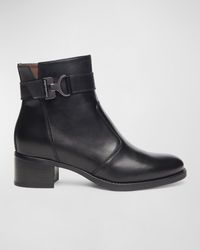 Nero Giardini - Leather Buckle Ankle Booties - Lyst