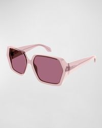 Alaïa - Logo Acetate Butterfly Sunglasses - Lyst