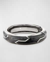 David Yurman - Forged Carbon Band Ring In 18k Gold, 6mm - Lyst