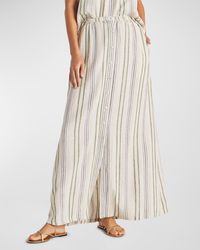 Splendid - Demi Button-Front Stripe Maxi Skirt - Lyst