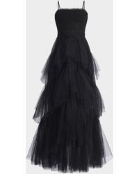 BCBGMAXAZRIA - Oly Ruffle Tiered Corset Gown - Lyst