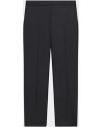Theory - Treeca Virgin Wool Flannel Cropped Pull-On Pants - Lyst