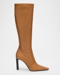 Saint Laurent - Francoise Smooth Leather Knee-High Boots - Lyst