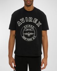 Avirex - Stadium Logo-Print Crewneck T-Shirt - Lyst