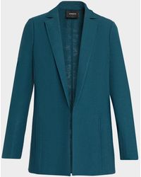 Akris - Linen-Wool Open Tailored Jacket - Lyst