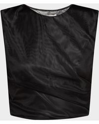 FRAME - The Mesh Twist Tank Top - Lyst