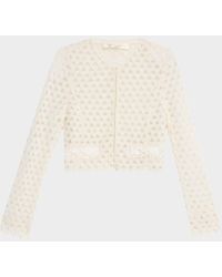 LoveShackFancy - Alaya Crochet Heart Jacket - Lyst