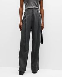 Smythe - Relaxed Pleated Wool Trousers - Lyst