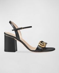 Gucci - Marmont GG Ankle-strap Sandals - Lyst