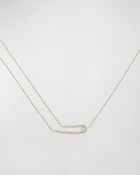 Krisonia - 18k Yellow Gold Multi Chain Necklace With Diamonds - Lyst