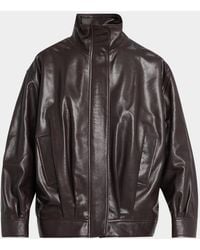Arma - Paula Oversized Leather Jacket - Lyst