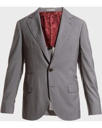 Brunello Cucinelli - Super 150S Lightweight Wool And Silk Blazer - Lyst