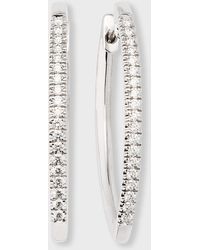 Lisa Nik - 18k White Gold Pear-shaped Diamond Hoop Earrings - Lyst