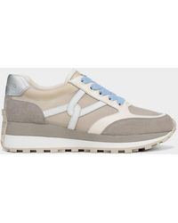 Veronica Beard - Valentina Ripstop Mixed Leather Retro Sneakers - Lyst