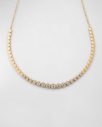 Siena Jewelry - 14K Half Bezel Diamond Tennis Necklace - Lyst