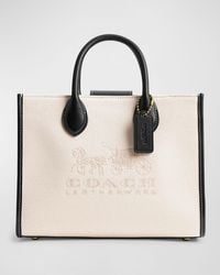 COACH - Field Small Canvas Tote Bag - Lyst