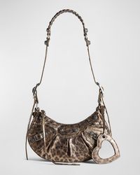 Balenciaga - Le Cagole Xs Leopard-Print Shoulder Bag - Lyst