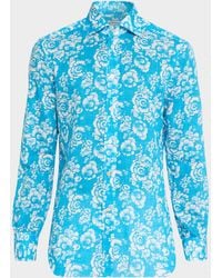 Kiton - Apos;S Cotton Floral Classic Fit Button-Down Shirt - Lyst