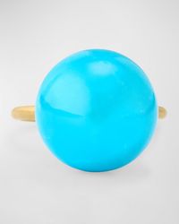 Irene Neuwirth - Gumball 18k Yellow Gold Ring Set With 16mm Turquoise - Lyst