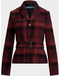 Polo Ralph Lauren - Belted Tweed Jacket - Lyst