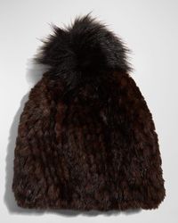 Fabulous Furs - Knitted Faux Fur Beanie - Lyst