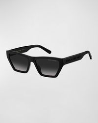 Marc Jacobs - Oversized Logo Plastic Cat-eye Sunglasses - Lyst