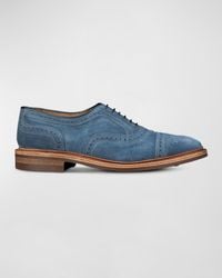 Allen Edmonds - Strandmok Suede Cap-Toe Oxfords - Lyst