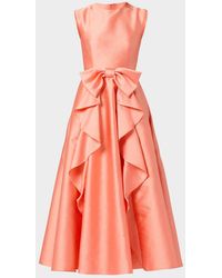 Shoshanna - Leo Sleeveless Bow-Front Maxi Dress - Lyst