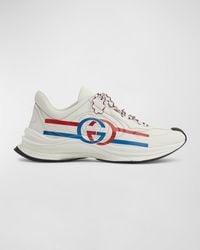 Gucci - Run Leather Fashion Sneakers - Lyst