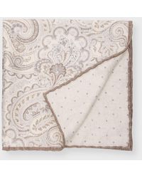 Brunello Cucinelli - Paisley-Print Silk Pocket Square - Lyst