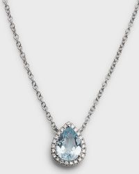 Kiki McDonough - Grace Pear Blue Topaz And Diamond Necklace - Lyst