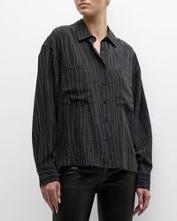 IRO - Zef Embellished Silk Button-Front Shirt - Lyst