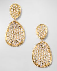 Marco Bicego - 18k Yellow Gold Lunaria Pave Diamond Four Drop Earrings - Lyst