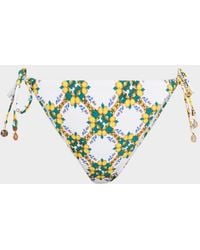 MILLY - Lemon Tile Bikini Bottoms - Lyst