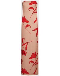 liv foster emma cut-out floral appliqu column maxi dress Liv Foster Emma Cutout Floral Applique Column Gown