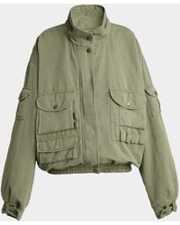 Balmain - Cotton Twill Oversized Bomber Jacket - Lyst