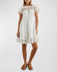 Rails - Lettie Cutout Embroidered Mini Dress - Lyst