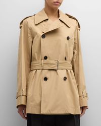 Burberry - Belted Oversized Double-Breasted Trench Coat - Lyst