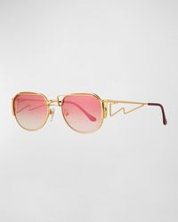 Vintage Frames Company - Gradient Geometric Metal Sunglasses - Lyst