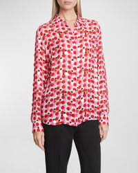 Dries Van Noten - Chowy Sequin Abstract-Print Collared Shirt - Lyst