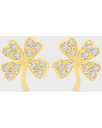 Jennifer Meyer - Mini Diamond Four-leaf Clover Stud Earrings - Lyst