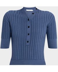 IRO - Lunea Ribbed Wool Elbow-Sleeve Sweater - Lyst