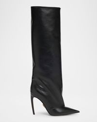 Dolce & Gabbana - Devotion Leather Knee-High Boots - Lyst