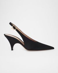 Gianvito Rossi - 70Mm Sofia Satin Slingback Pumps - Lyst