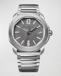 BVLGARI - 41mm Octo Roma Automatic Watch With Grey Dial - Lyst