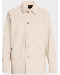Vince - Apos;S Suede Patch-Pocket Shirt Jacket - Lyst