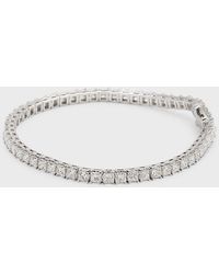 Neiman Marcus - 18k White Gold Princess Diamond Bracelet, 7"l - Lyst