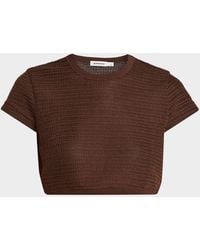 Jonathan Simkhai - Lidie Knit Crop Top - Lyst