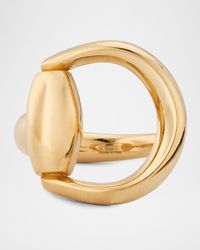 Gucci - Horsebit 18K Ring - Lyst
